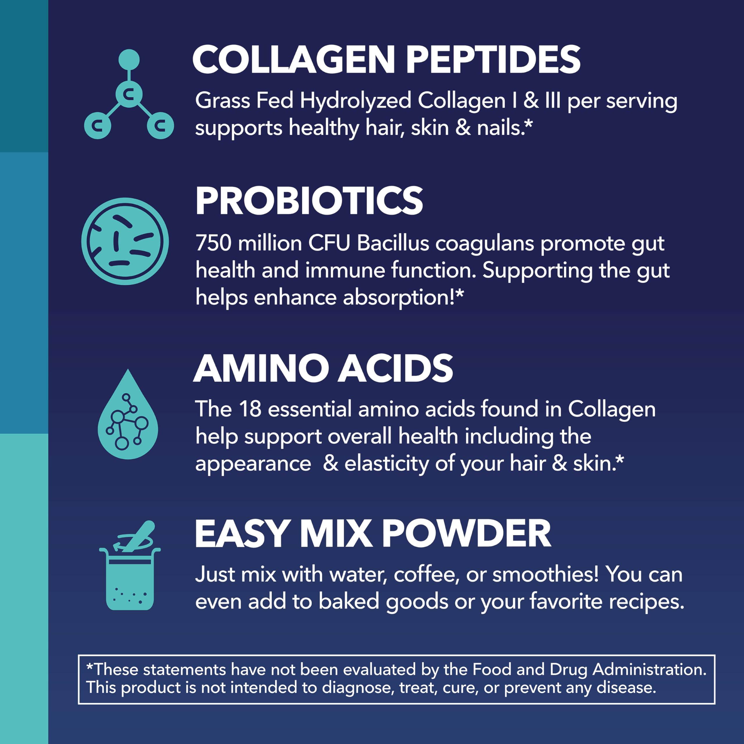 Measuring scoop with HAVASU Nutrition Collagen Peptides for daily use