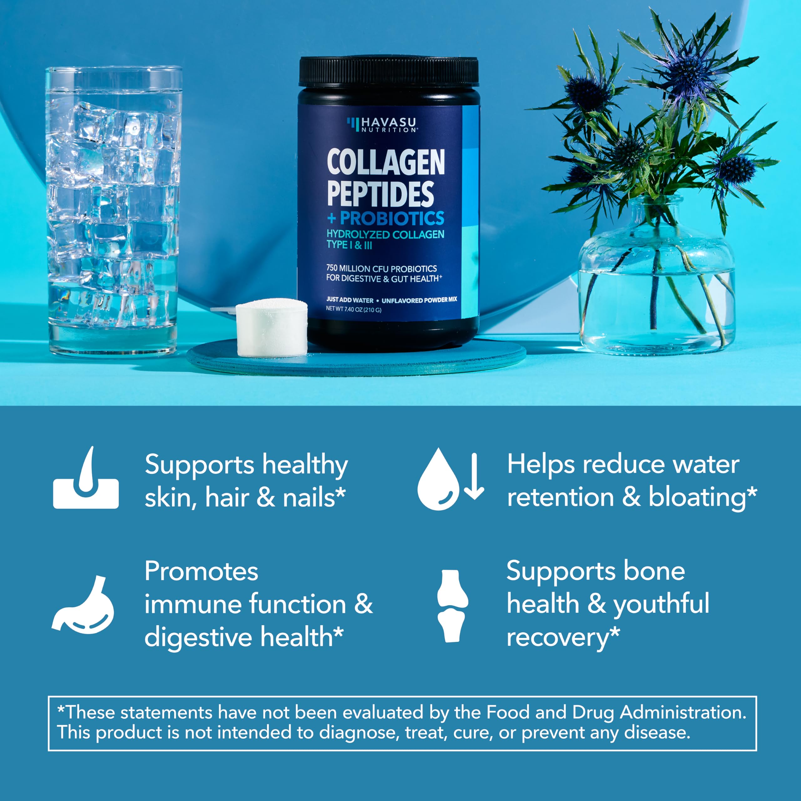 Collagen peptides blended into a smoothie for a subtle protein boost