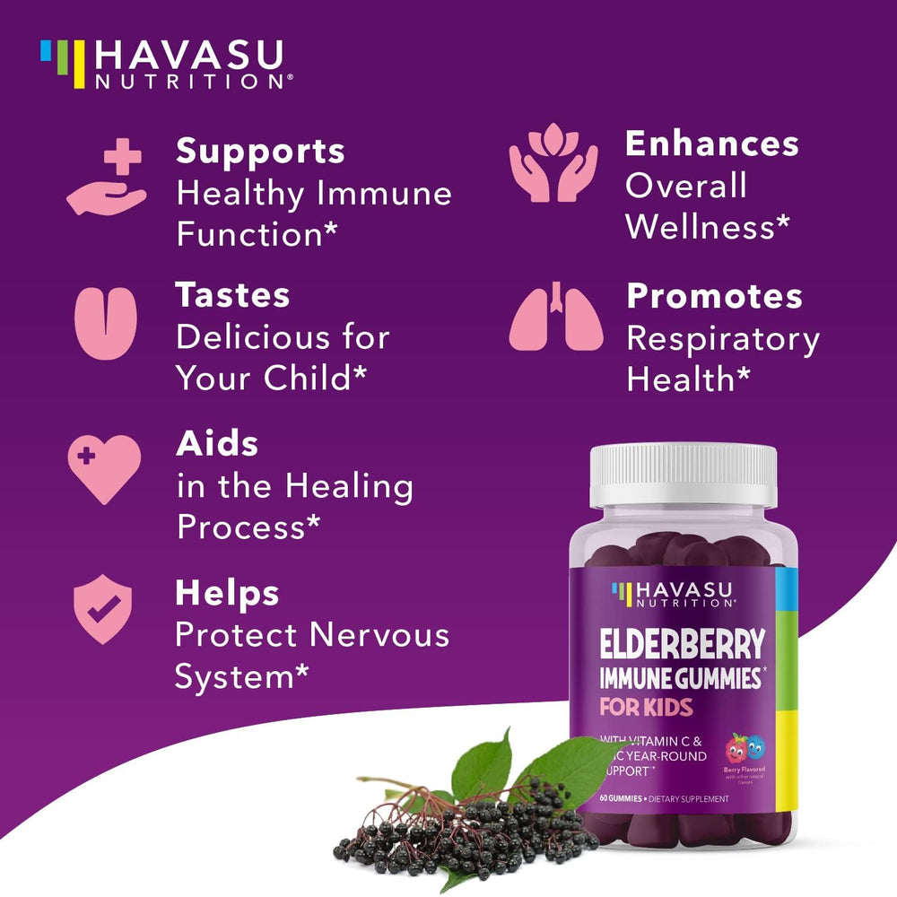 Gummies poured from HAVASU NUTRITION bottle show convenient daily use.