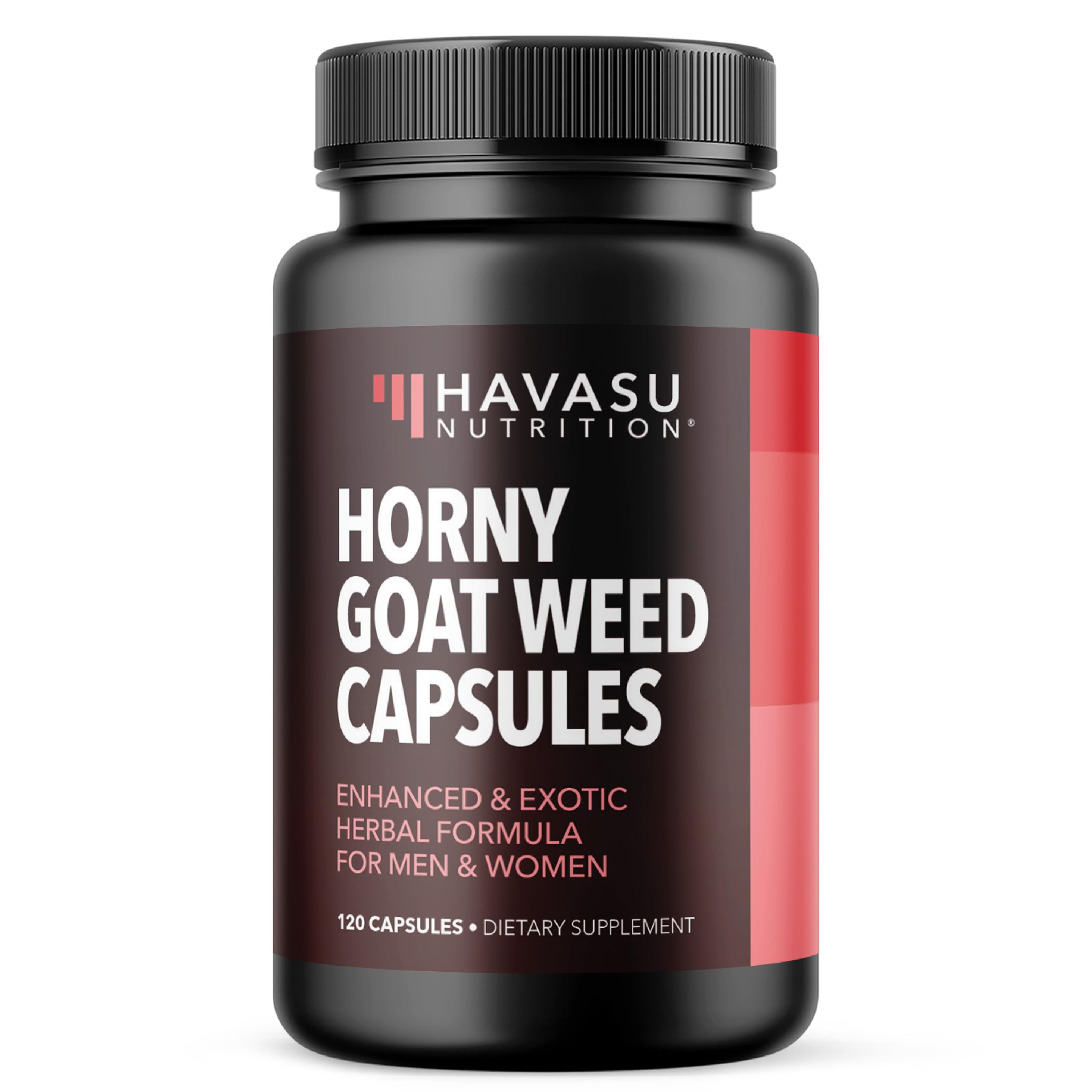 Havasu Nutrition Horny Goat Weed capsules bottle front for daily energy support.