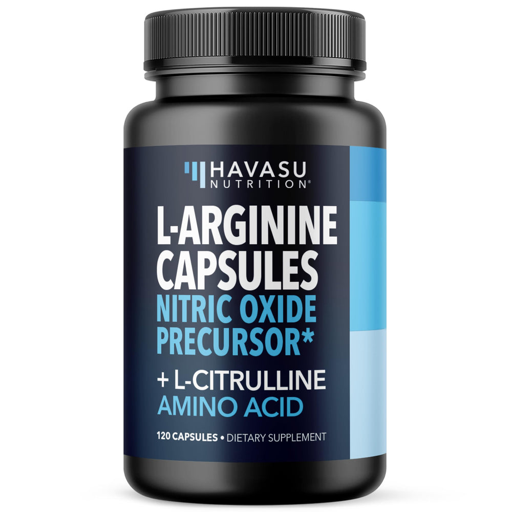 HAVASU NUTRITION L-Arginine L-Citrulline bottle for endurance support.