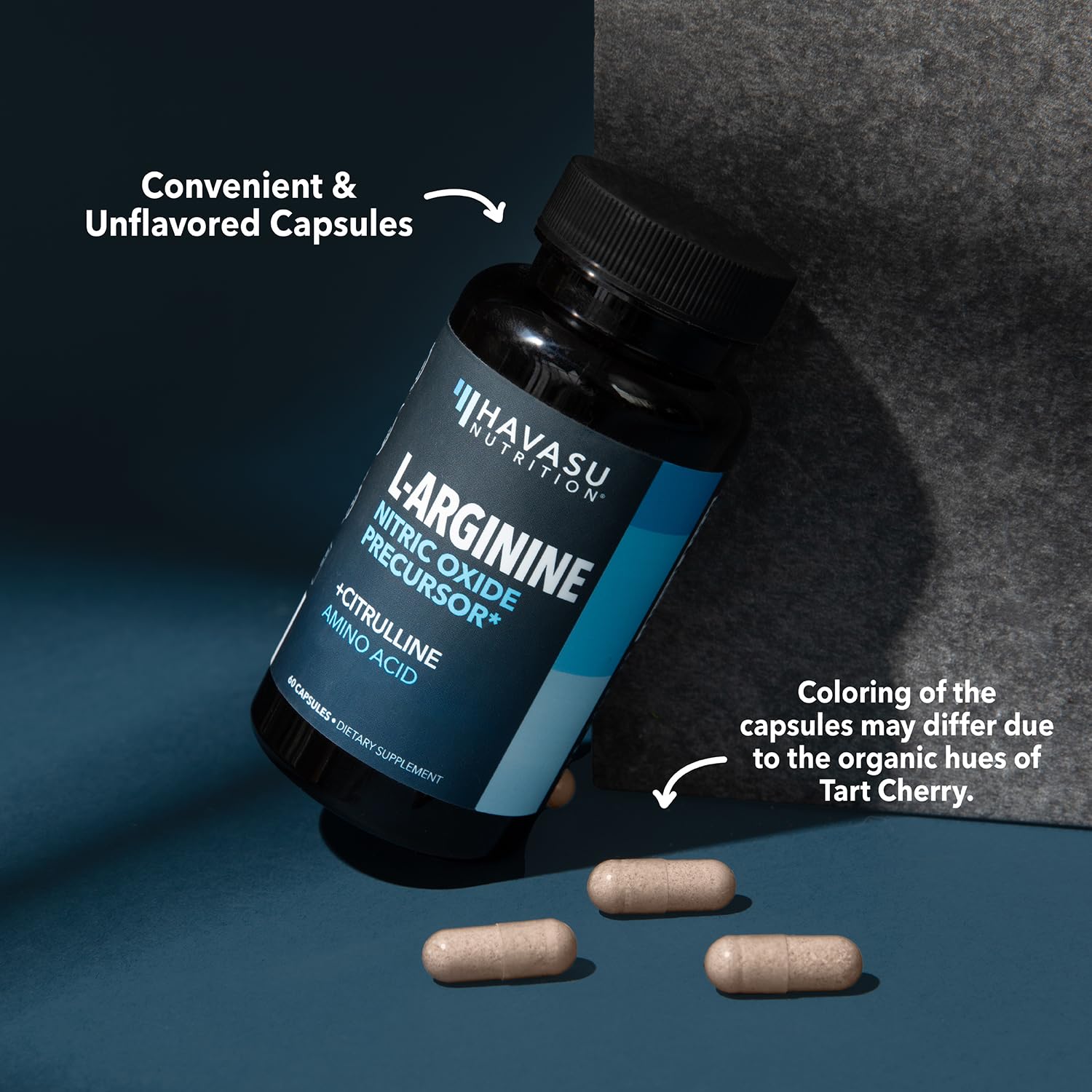 HAVASU Nutrition L-Arginine with L-Citrulline packaging with clear label details.