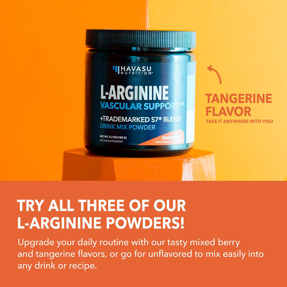 HAVASU NUTRITION L-Arginine Powder post-workout mix for recovery support.