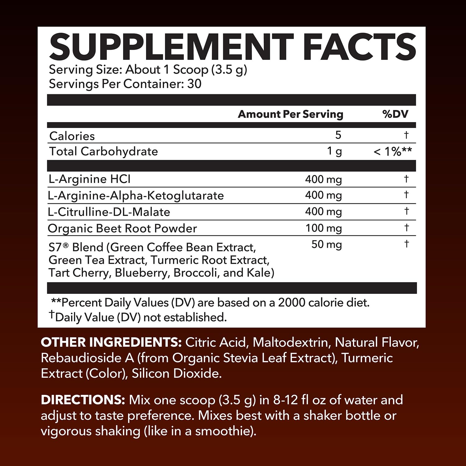 HAVASU NUTRITION L-Arginine Powder scoop with beet root blend supports recovery.