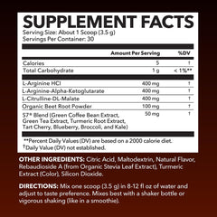 HAVASU NUTRITION L-Arginine Powder scoop with beet root blend supports recovery.