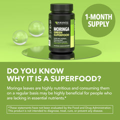 HAVASU NUTRITION Moringa Capsules leaf powder close-up hints at antioxidant content.