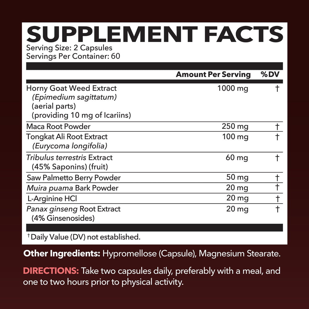 Havasu Nutrition Muira Puama capsules bottle highlighting herbal energy complex.