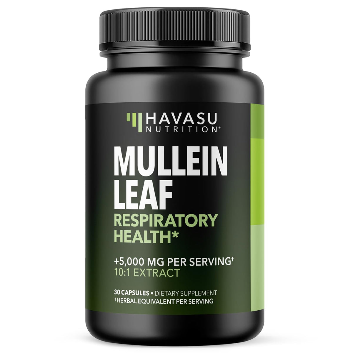 Havasu Nutrition Mullein Leaf Capsules bottle for daily respiratory support.