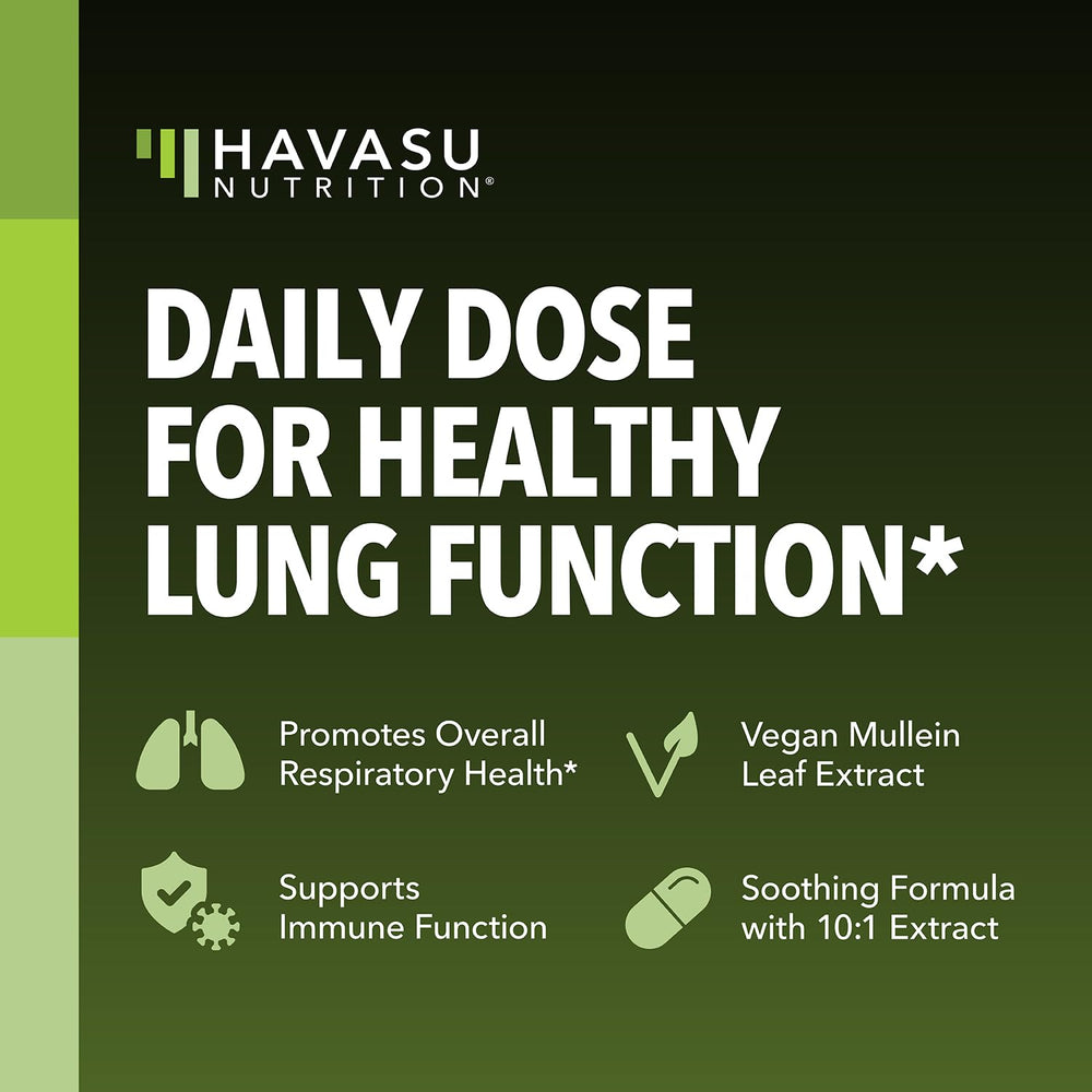 Close-up label shows 5000mg extract supporting lung health.