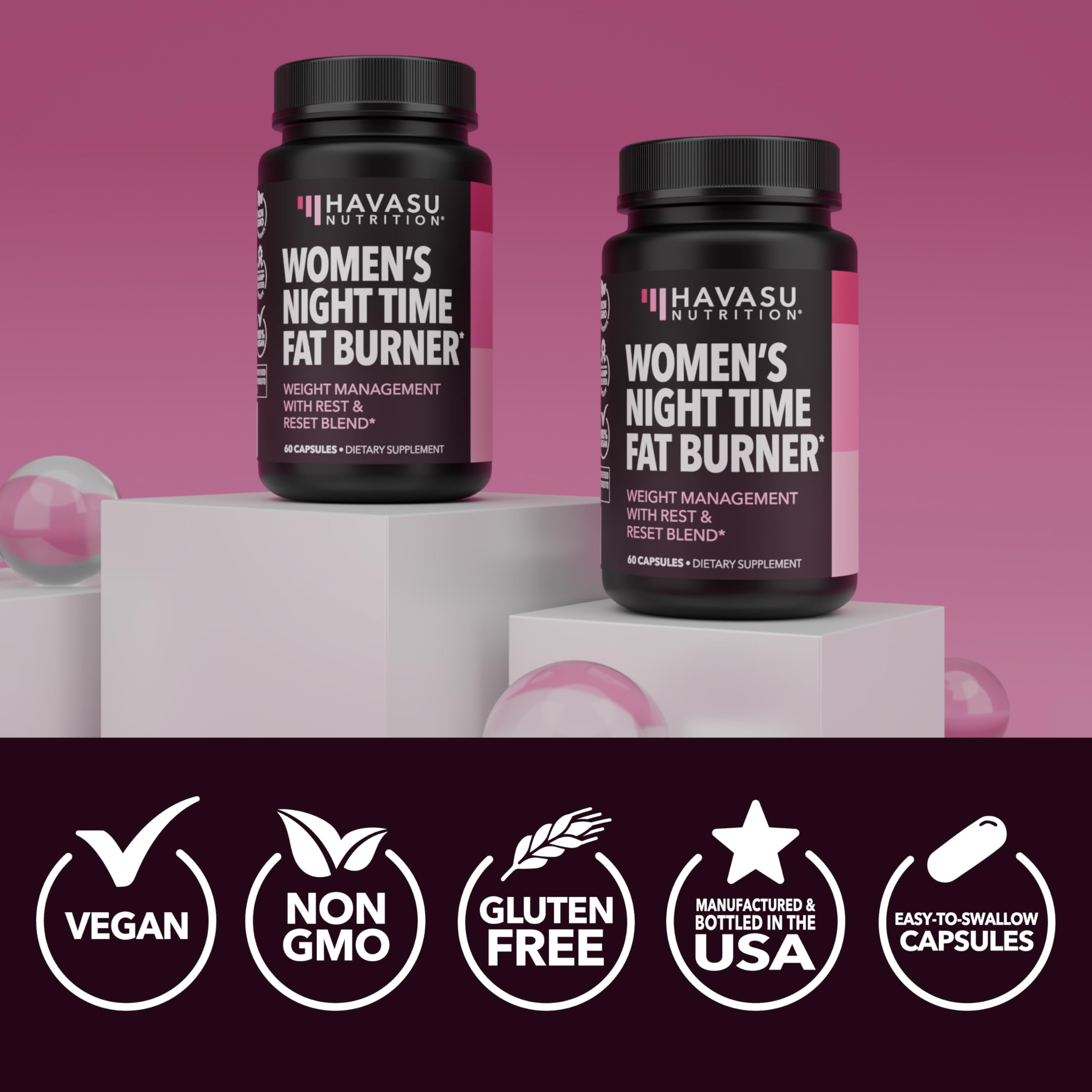 HAVASU NUTRITION Night Time Fat Burner overview packshot