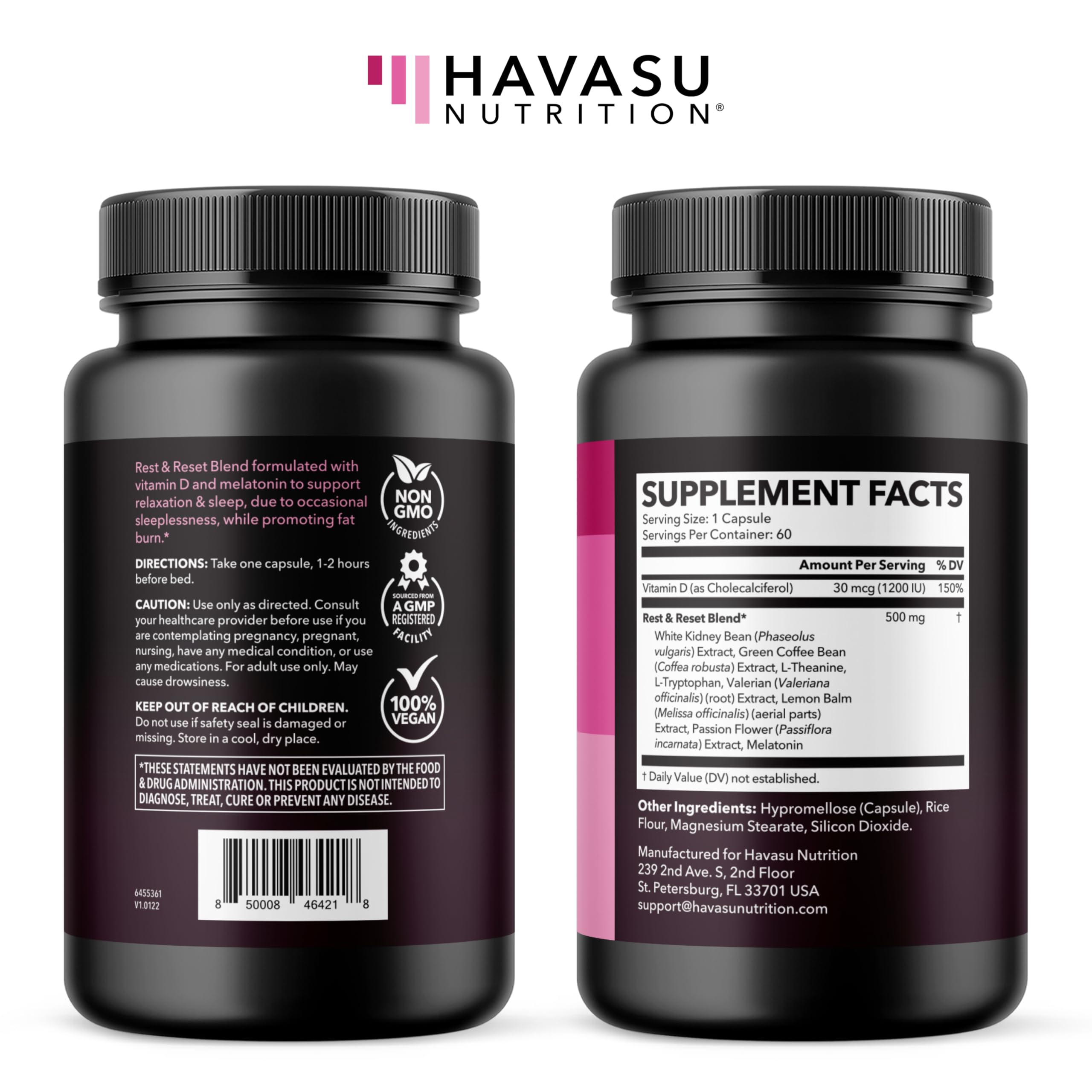 Evening routine scene with HAVASU NUTRITION Night Time Fat Burner