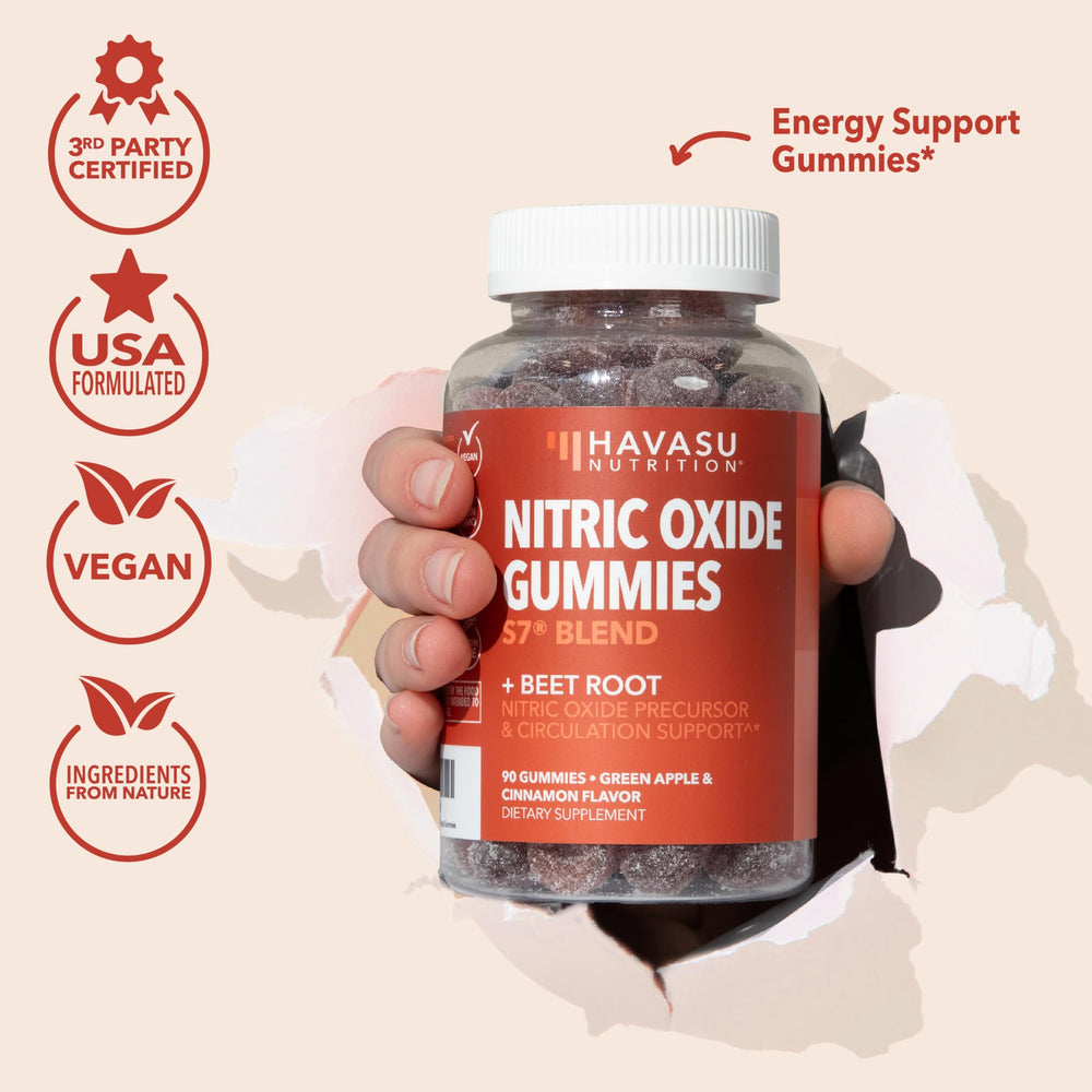 Havasu Nutrition Nitric Oxide Gummies 90-count pack for monthly use