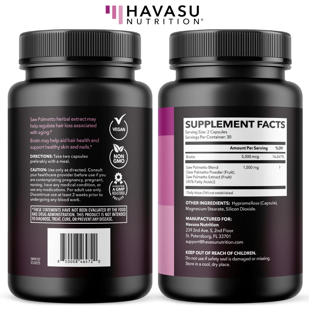 HAVASU Nutrition one-month supply shows the 60-count bottle ready for routine