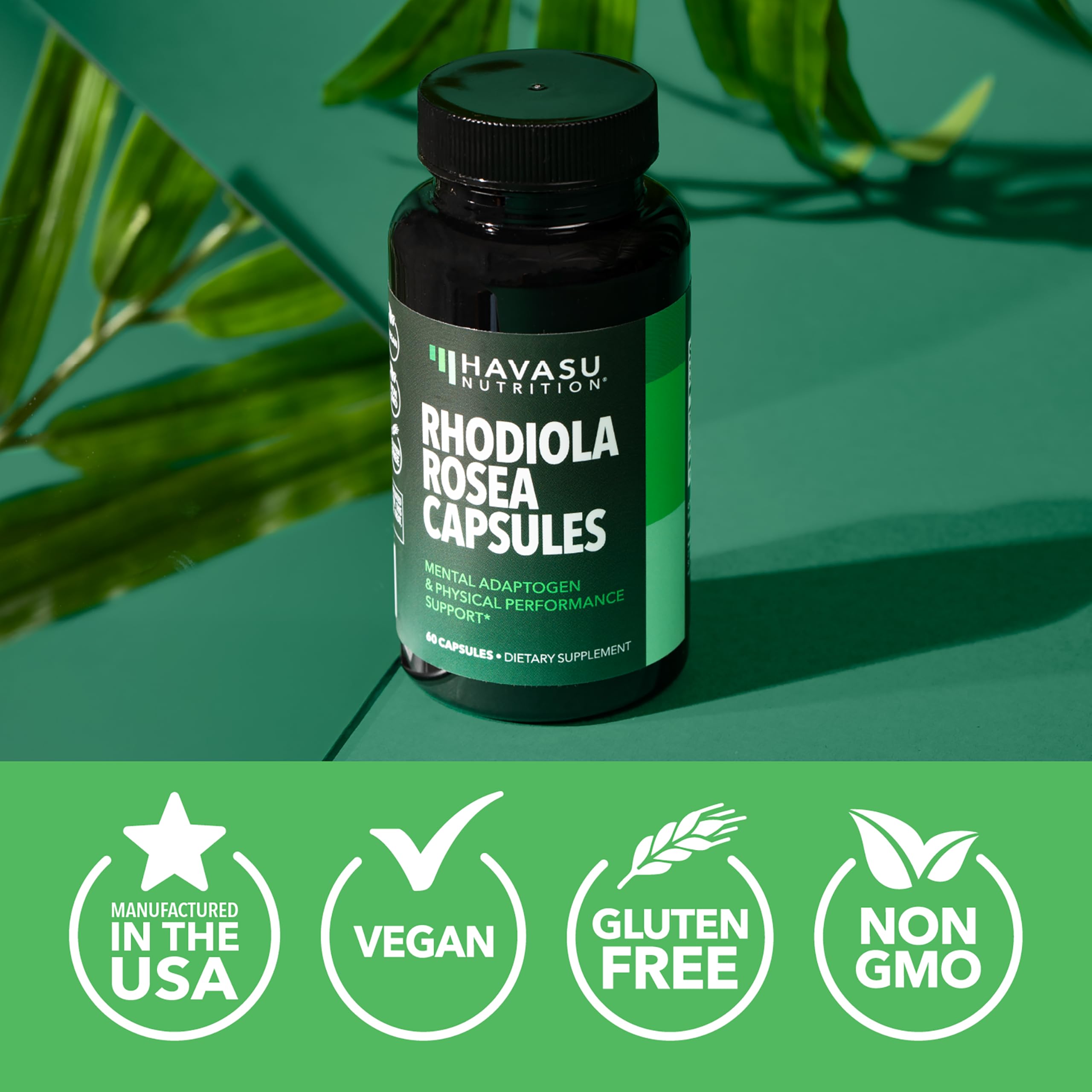Person using HAVASU NUTRITION Rhodiola Rosea in daily routine.