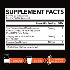 HAVASU NUTRITION Saw Palmetto capsules in a bottle for easy daily use