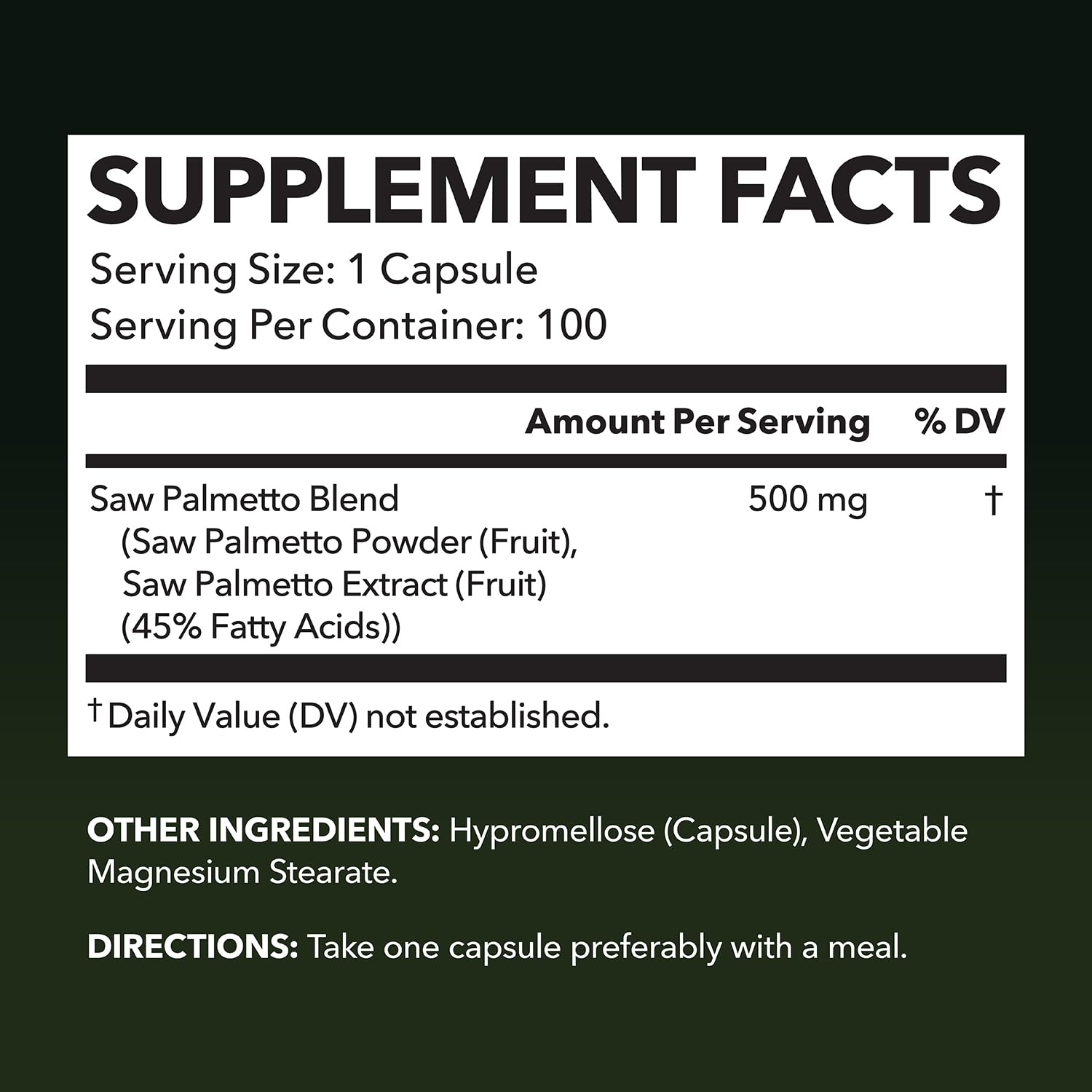 HAVASU NUTRITION Saw Palmetto Daily Capsule for convenient one-a-day use.