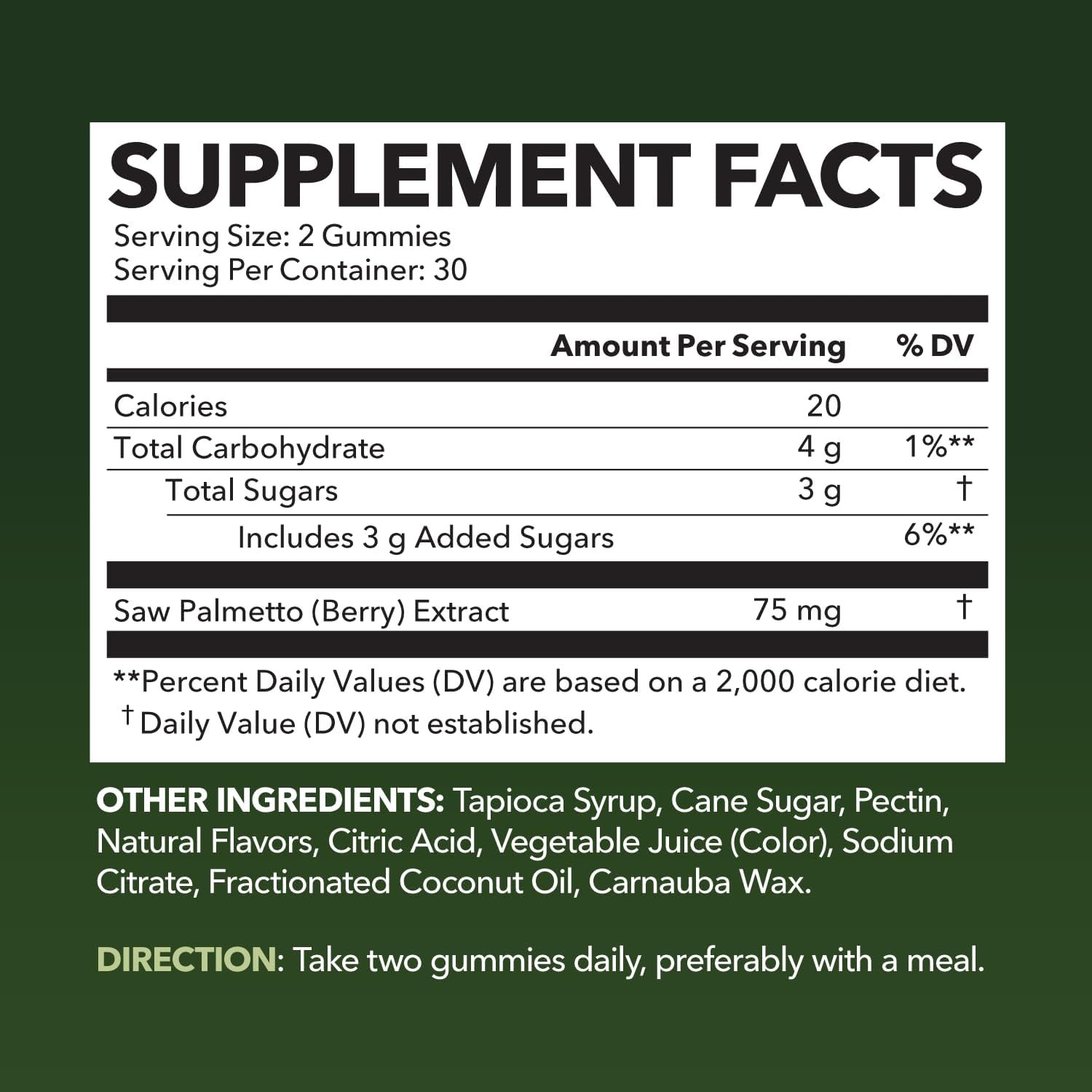 Close-up of HAVASU Saw Palmetto for Men Gummies with raspberry flavor for tasty daily support.