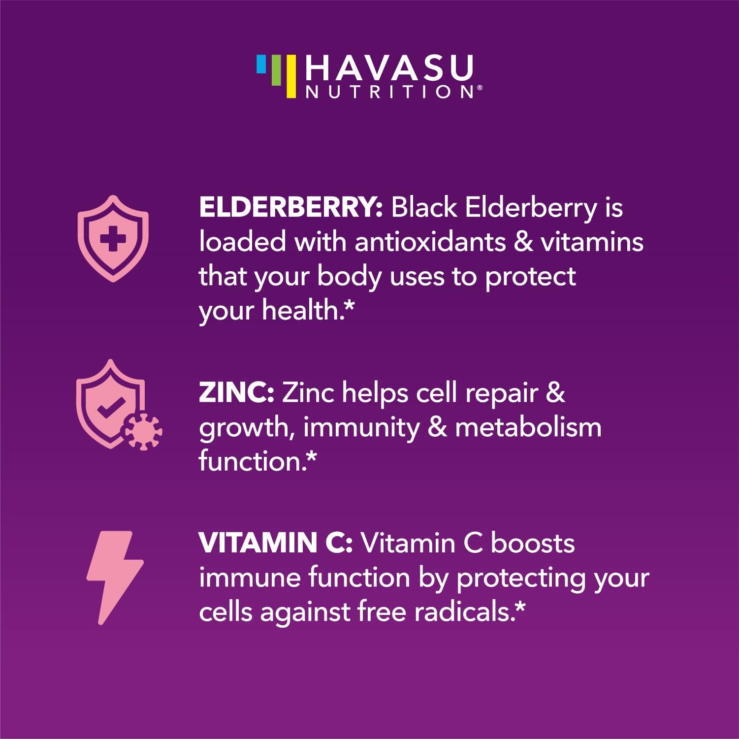 HAVASU NUTRITION Soft chew texture highlights easy consumption for kids.