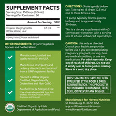 HAVASU Nutrition Stinging Nettle Root Liquid Drops for urinary health