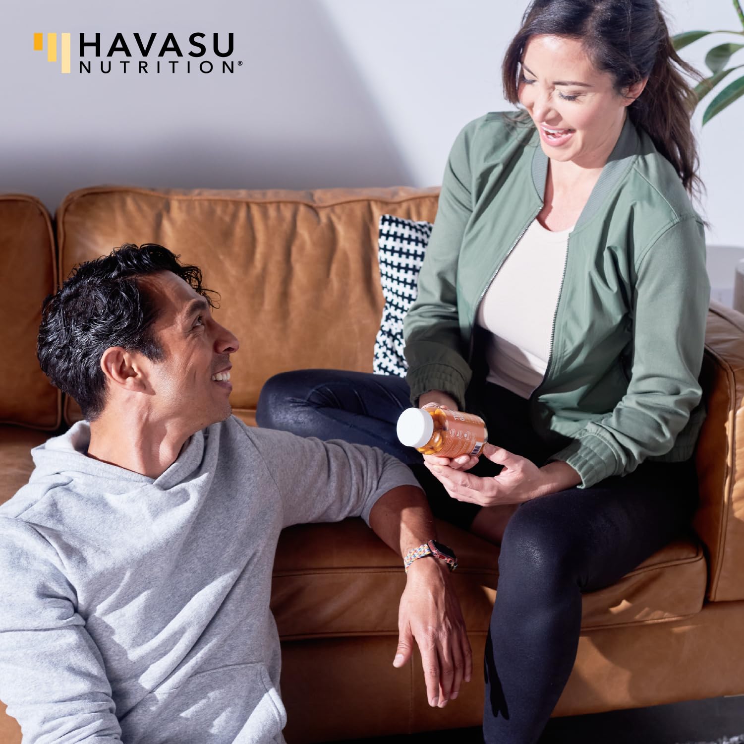 Havasu Nutrition package mockup showing vegan, non-GMO formulation.