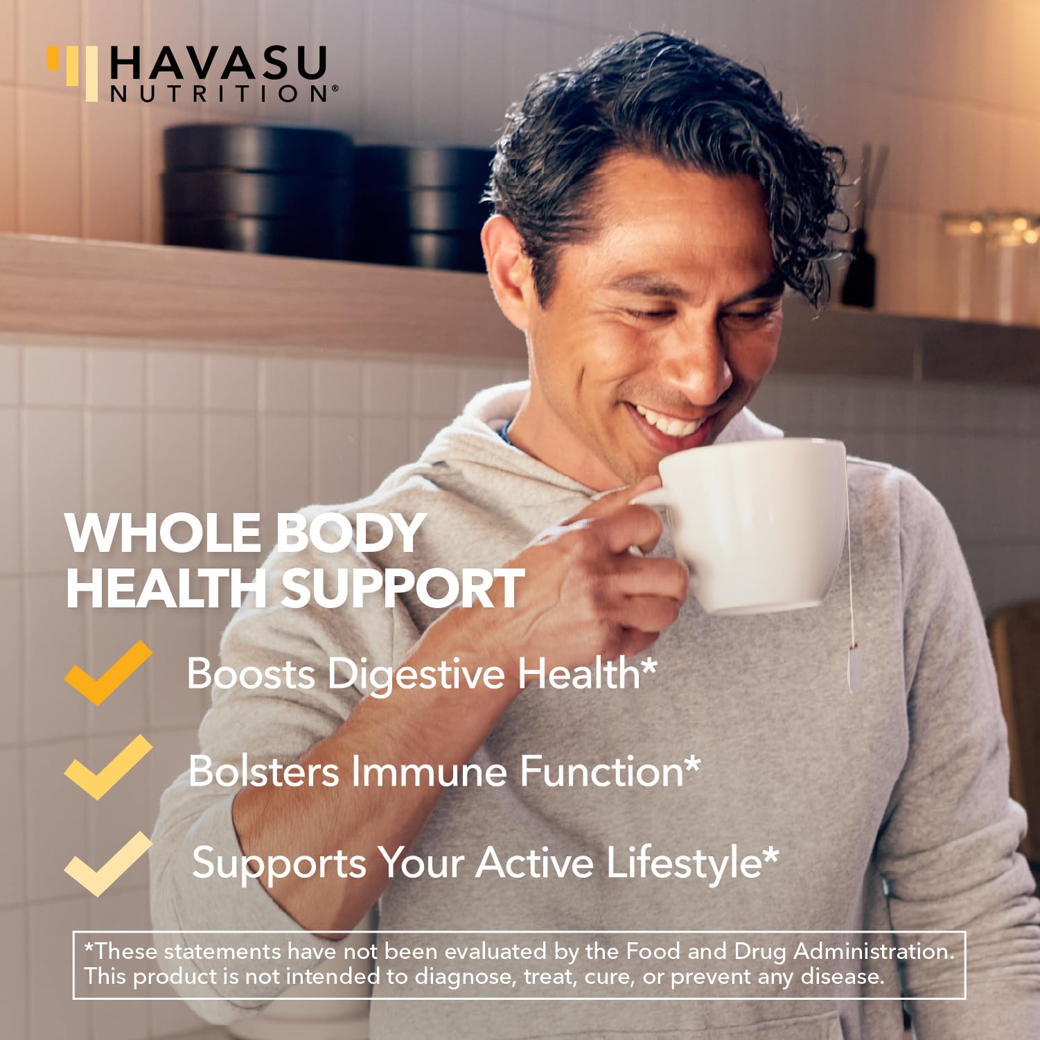 Havasu Nutrition vegan gummy with non-GMO ingredients and peach flavor.
