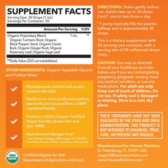 HAVASU Nutrition turmeric liquid drops with precise dropper for consistent dosing