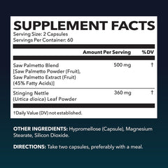 HAVASU Saw Palmetto capsules closeup highlighting vegan formula