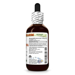Hawaii Pharm California Poppy label showing alcohol-free formulation and USA-made quality.