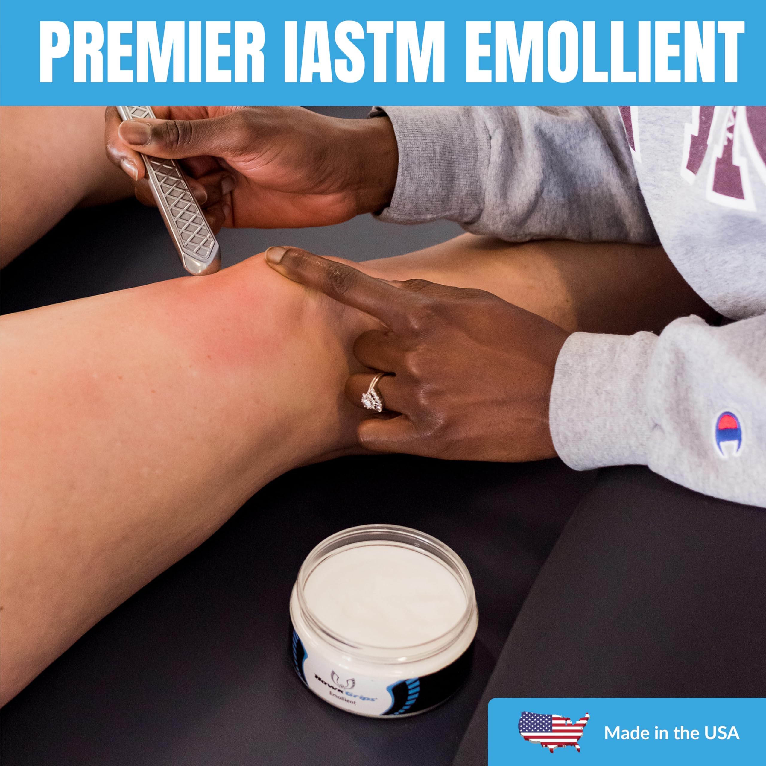 HawkGrips emollient oil-based application for smooth IASTM work