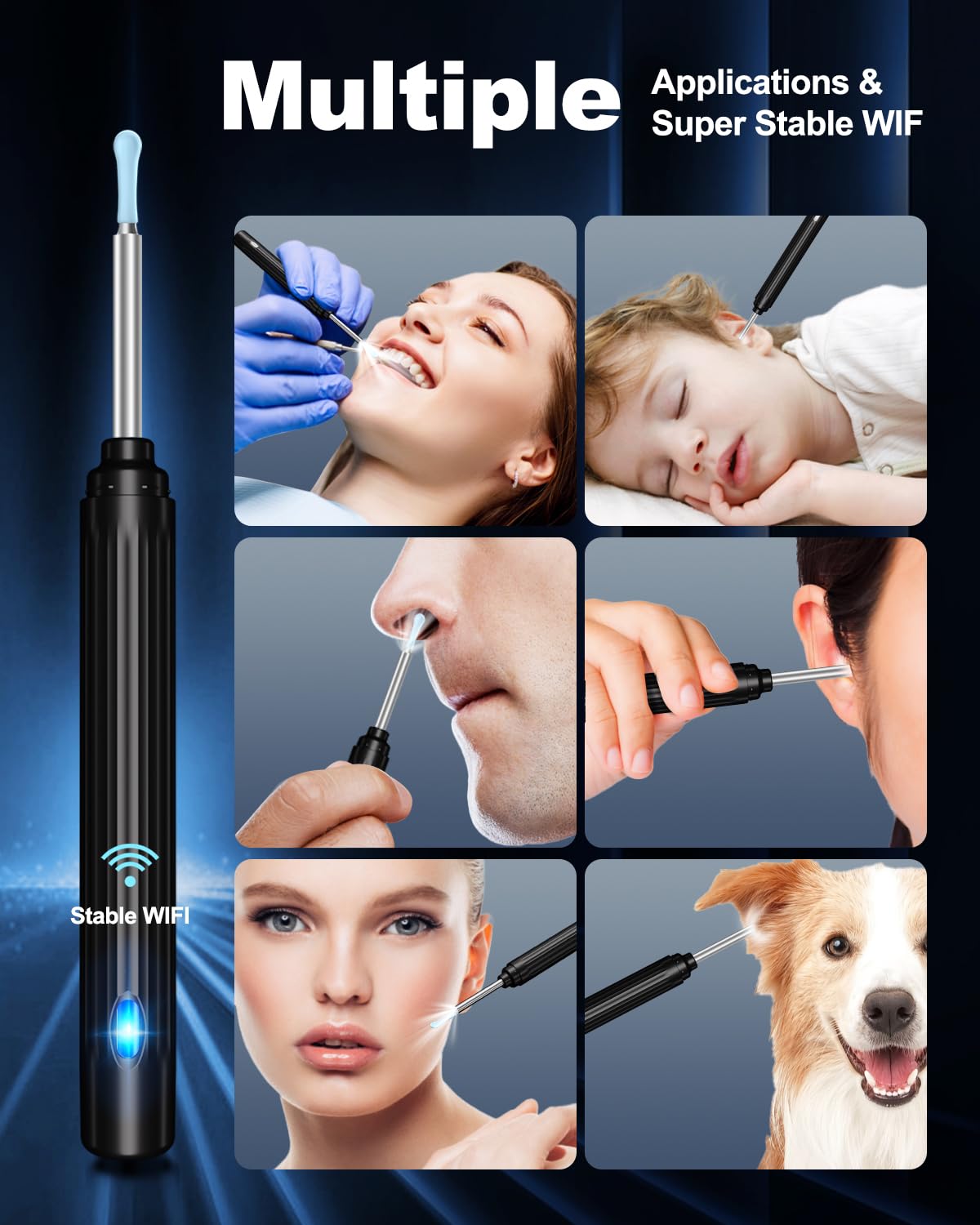 HaYiue wireless otoscope compatible with Android and iOS devices