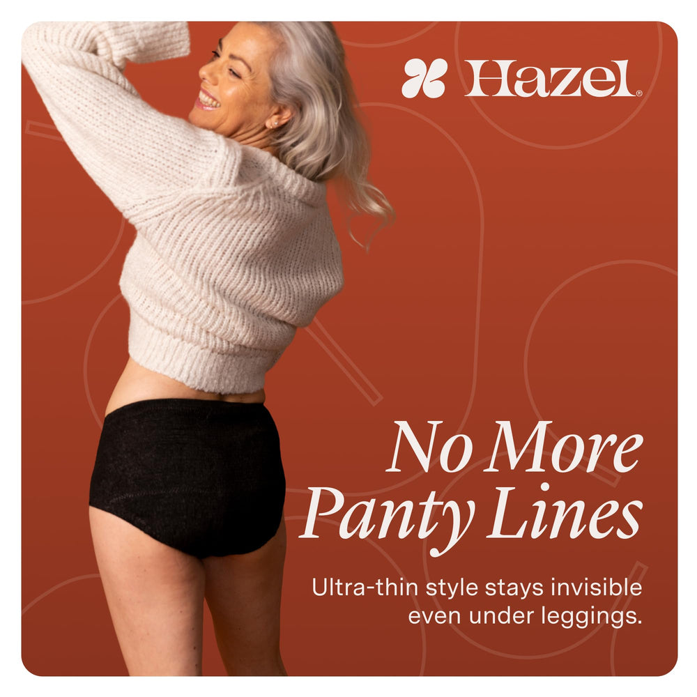 Hazel 360-degree leak protection for reliable daily wear.