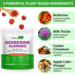 HBIKCLYC Berberine Gummies bottle cap close-up for easy, on-the-go daily use