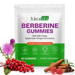 HBIKCLYC Berberine Gummies bottle front view highlighting sugar-free wellness support