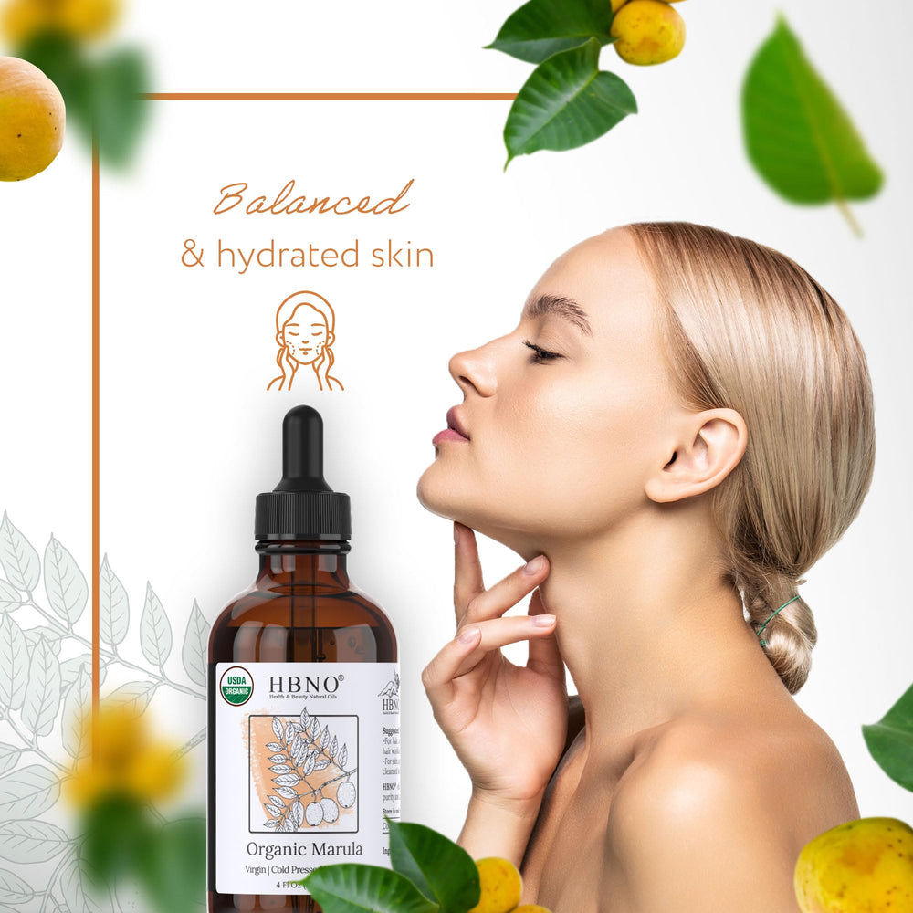 HBNO Organic Marula Oil face body lips application for versatile care