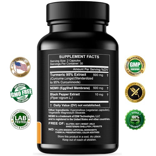 HCL collagen turmeric blend capsules close-up showing absorption-boosting formula