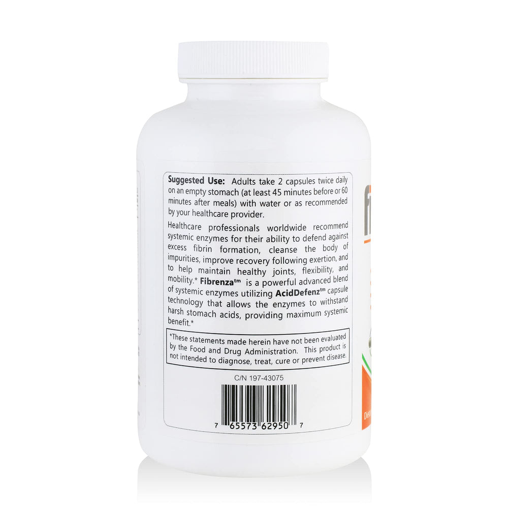 Ingredients panel features Serrapeptase and Nattokinase for system-wide support