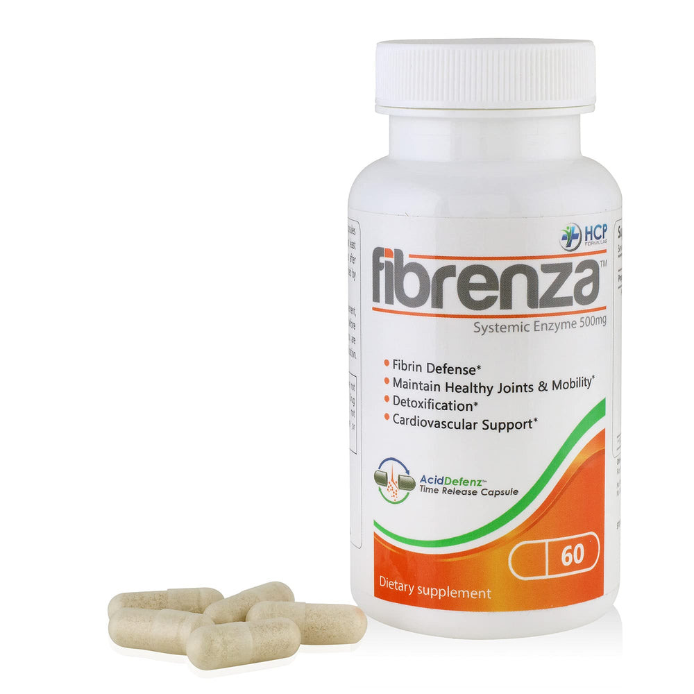 Fibrenza packaging emphasizing gluten-free and vegetarian formula