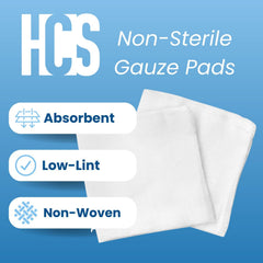 Gasa HCS 2x2 sin látex para piel sensible