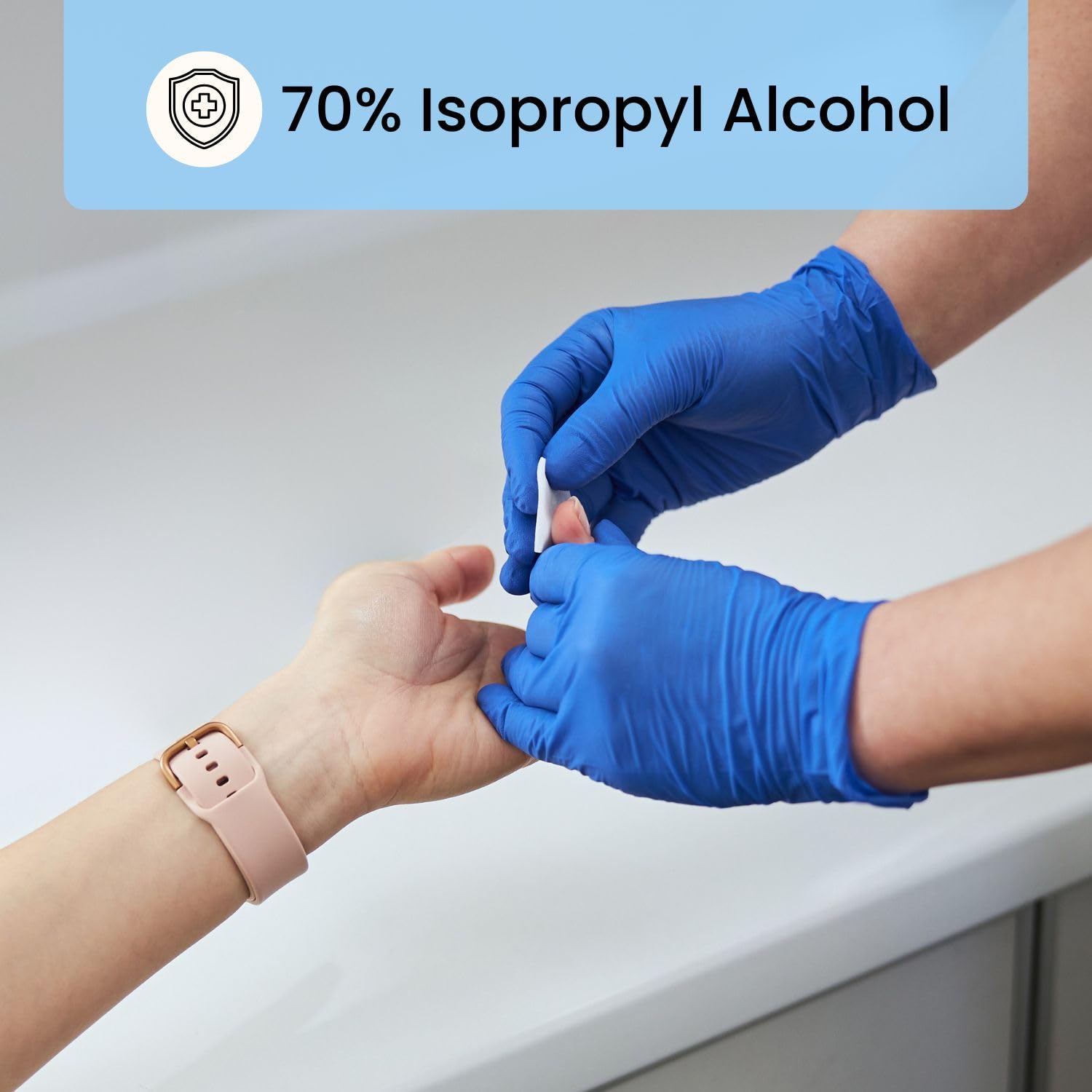 HCS Latex-free sterile pads for injections and minor cleanses.