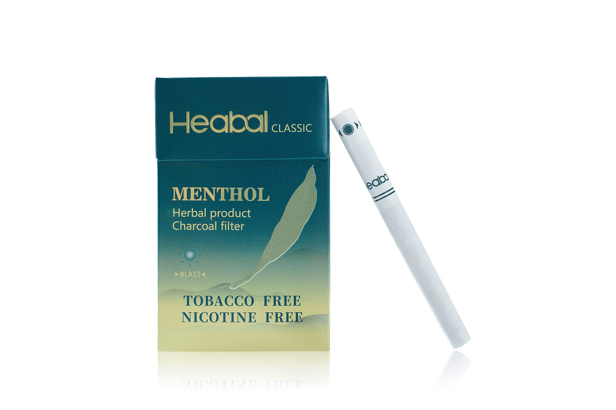 HEABAL cigarrillos de hierbas mentol empaque: alternativa sin tabaco para disfrutar con frescura