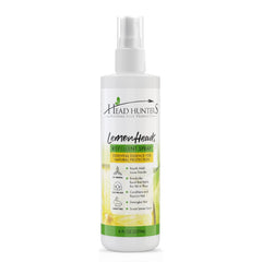Head Hunters Lemon Heads spray bottle ready for quick lice deterrence.