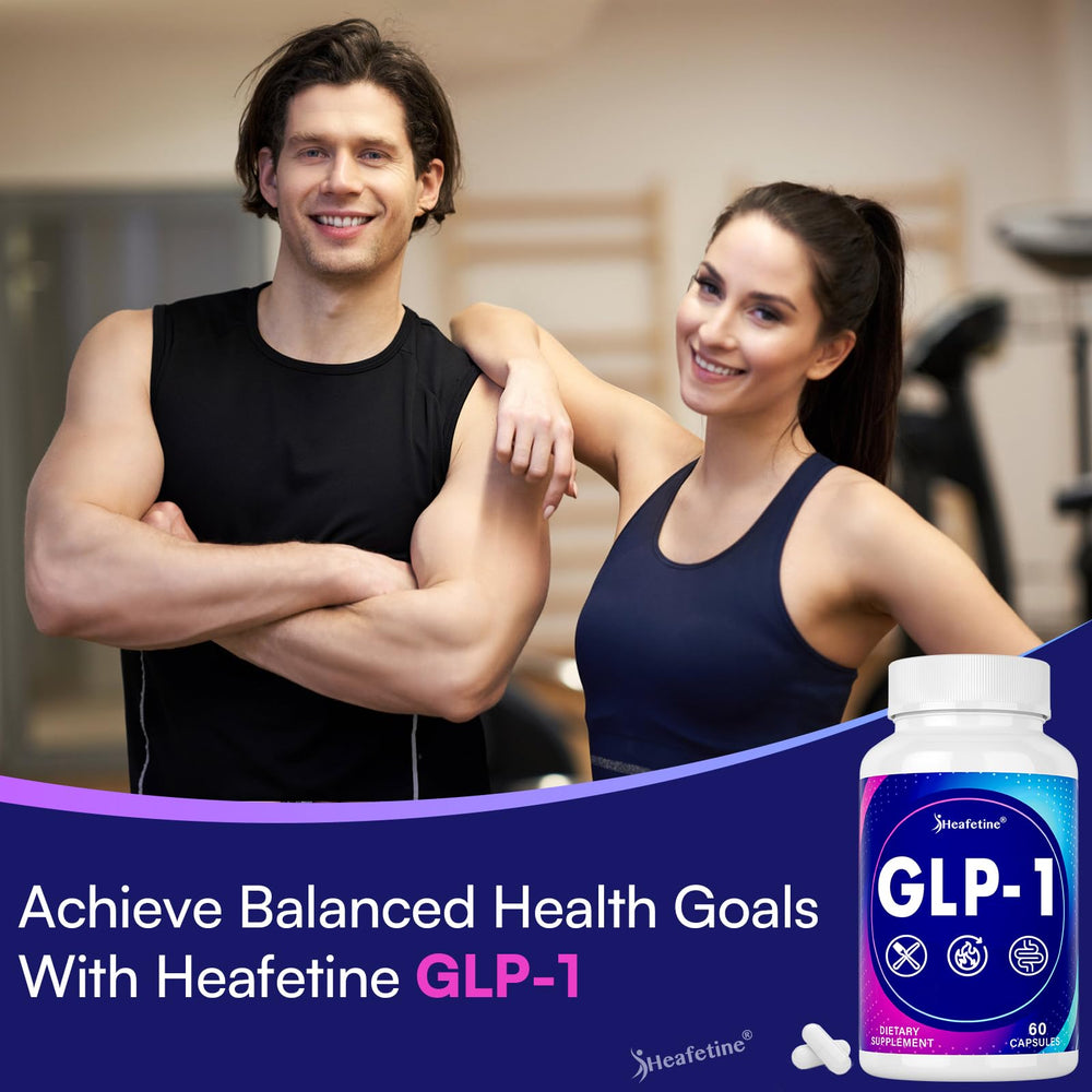 Heafetine GLP-1 bottle with easy-dosing instructions.