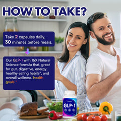 Heafetine GLP-1 bottle label highlights natural ingredients.