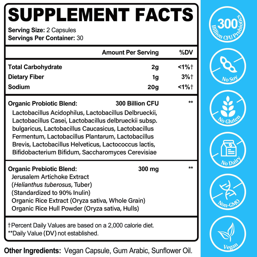 Closeup of Heafetine capsules highlighting convenient daily probiotic intake