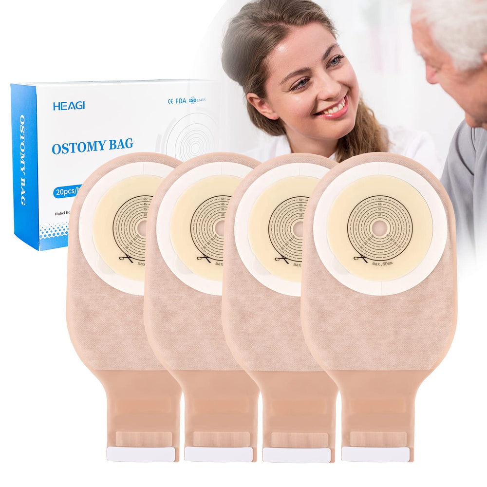 Heagimed colostomy bags in a 20-pack, ready for secure, leak-free use.