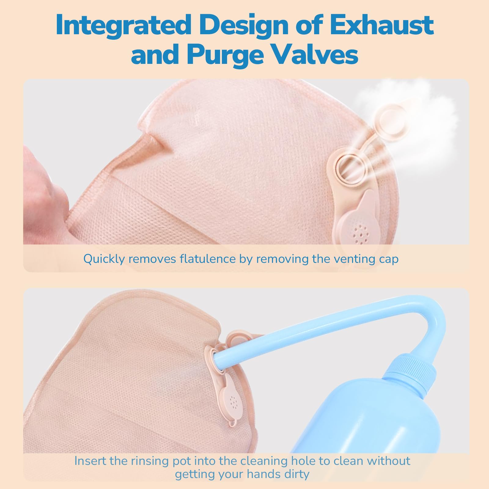 Heagimed cut to fit bag adapts from 15 to 60 mm stomas.