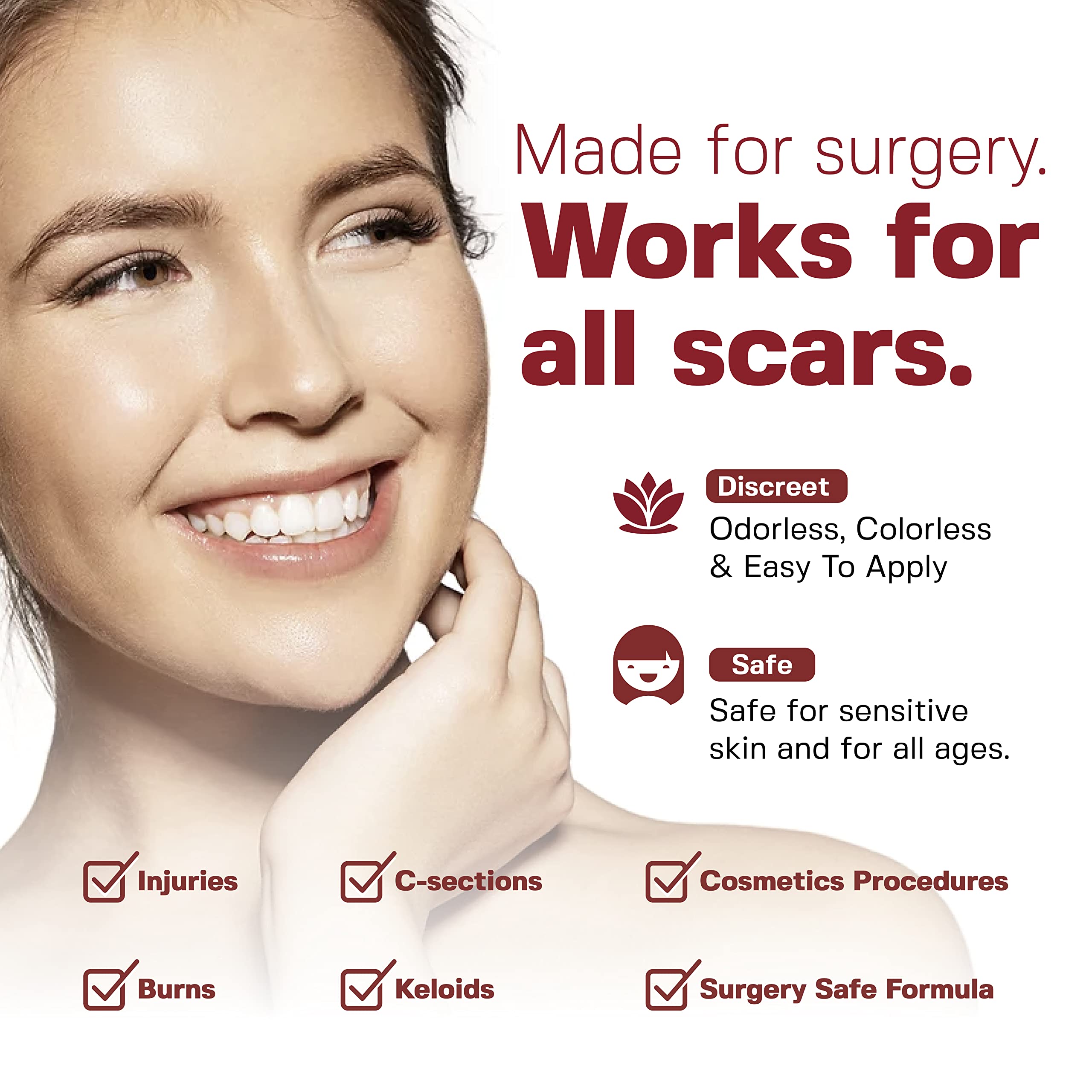 HealFast scar sheets being applied on skin demonstrate simple, clean coverage for ongoing care.