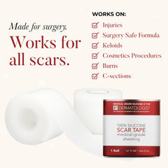 HealFast silicone scar tape on a burn scar for smooth skin contact and protection.