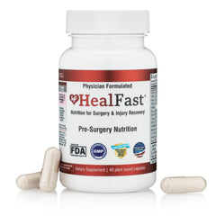 HealFast preop bottle front view shows recovery formula