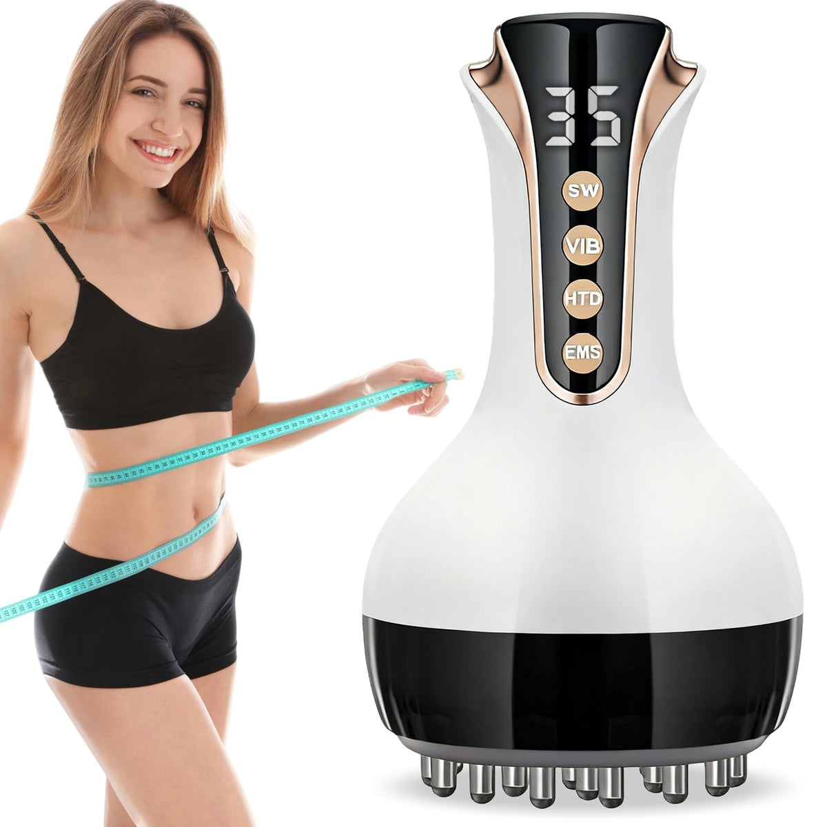 Healgem leg lymphatic massage massager focusing on leg areas and puffiness relief